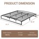 thumbnail image 2 of Cama King de Metal con Base de Plataforma de 10 Pulgadas – Estructura Robusta de Perfil Bajo en Negro, Soporte de Lamas de Acero de Alta Capacidad, Fácil Montaje, Sin Somier, Almacenamiento Inferior, 2 of 8