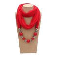 thumbnail image 1 of Guardoinrt Collier Foulard Bague Tendance Perles Inodores Résistantes à l'Usure Rouge, 1 of 6