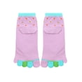 thumbnail image 2 of Calcetines elásticos con estampado de letras de conejo hasta el tobillo 8-9.5 Púrpura M, 2 of 2