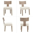 thumbnail image 7 of Guyou Farmhouse Dining Chair Set of 2, Linen Upholstered Kitchen Chairs with Solid Wood Backrest, Wooden Armless Side Chairs for Dining Room Kitchen, Beige Fabric, 7 of 7
