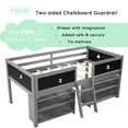 thumbnail image 6 of Bellemave Wood Twin Loft Bed with 2 Movable Storage Shelves, Low loft Bed Frame with Guardrail Chalkboards for Bedroom (Gray), 6 of 10