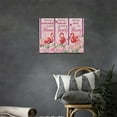 thumbnail image 3 of Pink Flamingo Bathroom Wall Art Farm Flamingo Bathroom Pictures Wall Decor Motivational Quotes Canvas Painting Rustic Country Framed Artwork for Bathroom Office Bedroom Ready to Hang 12"x16", 3 of 6