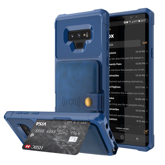 For Samsung Galaxy Note9 Magnetic Wallet Card Bag Leather Phone Case