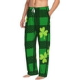 thumbnail image 2 of Sigee Happy St. Patrick's Day5 Print Men's Pajama Pants - Soft Lounge Sleep Bottoms with Elastic Waistband and Pockets-Medium, 2 of 9