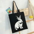 thumbnail image 6 of GOSMITH Just a Girl Who Loves Bunnies Cute Bunny Rabbit Reusable Grocery Bags 14.1x15.7in, 6 of 6