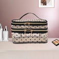 thumbnail image 5 of 1 Pc Bolsa de Maquillaje de Gran Capacidad para Viaje Beige de Tela de Malla, 5 of 5