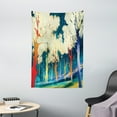 thumbnail image 1 of Fantasy Art House Decor Tapestry, Fiction Forest with Stereoscope Trees Dimensional Vibrant Depth Image, Wall Hanging for Bedroom Living Room Dorm Decor, 40W X 60L Inches, Multi, by Ambesonne, 1 of 2