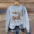 thumbnail image 2 of Gkeoshab Vintage Christmas Women's Gem-Decorated Knit Style Sweatshirt, Sparkling Embellished Pullover with Ribbed Trim for a Glamorous Casual Look and Everyday Elegant Comfort Light Blue M, 2 of 4