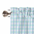 thumbnail image 5 of Kitchen Curtains 54 Inches length, Aqua Blue Green Window Treatment Curtain Drapes, Checkered Plaid Gingham Lattice Trellis Thermal Insulated Drapes for Basement Hotel RV, 42"x54", 2 Panels, 5 of 7