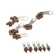 thumbnail image 2 of Arreglar una cremallera: la cremallera dividida rastrea los controles deslizantes rotos Corrige cualquier cremallera fácil de instalar Extraíble y reutilizable Marrón ASOTV fixazipperbrown, 2 of 3