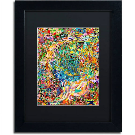 Trademark Fine Art "Online Marriage" Canvas Art by Josh Byer, Black Matte, Black Frame