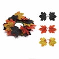 thumbnail image 2 of Corona de velas con forma de hoja de arce para Halloween, decoración de mesa de comedor de estilo europeo con velas – Centro de mesa de flores artificiales con portavelas festivo, 2 of 6