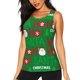 thumbnail image 1 of Fotbe Cute Santa Blusas Sin Mangas para Mujer – Estilo Casual, Corte Suelto, Slim-Fit, Cuello Redondo Deportivo, Tops de Verano para Gimnasio y Yoga-Large, 1 of 7