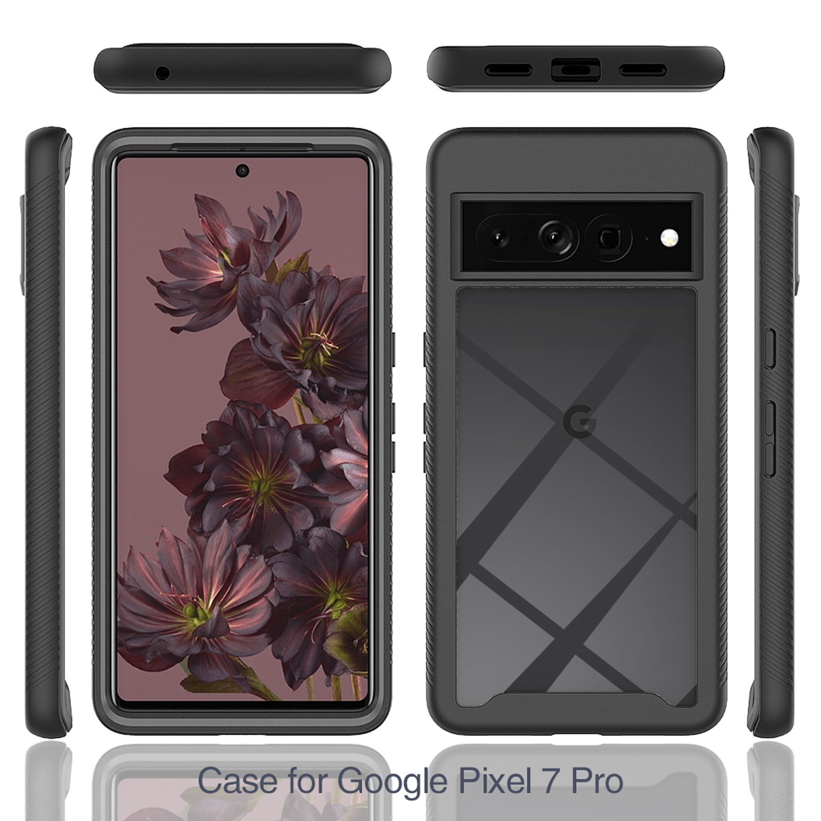 for Google Pixel 7 Pro Case, Dual Layer Shockproof Bumper Rugged Hybrid  Heavy Duty Clear Drop Protective Durable Hybrid 2-layer Phone Case for Google  Pixel 7 Pro, Black 