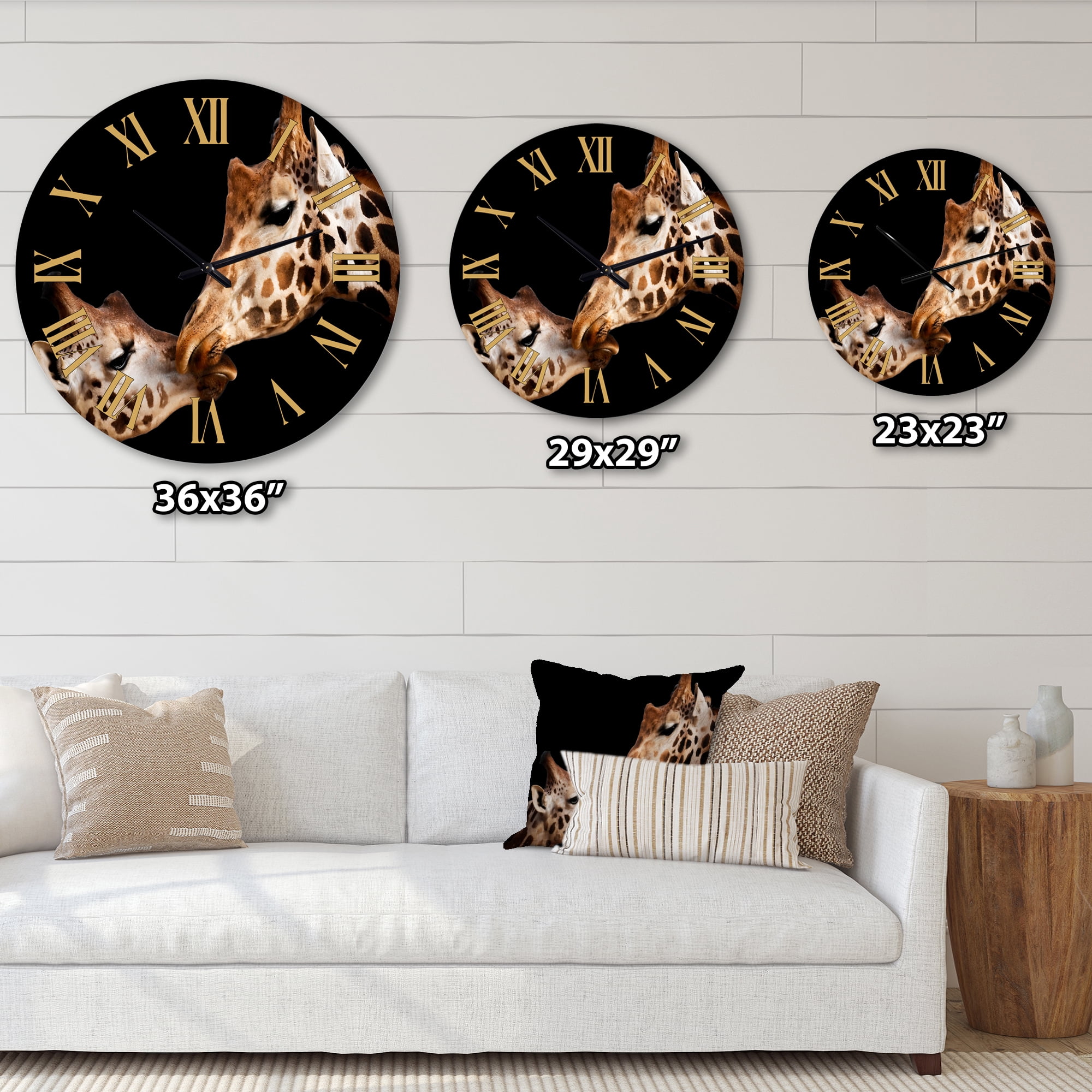 Designart 1 in Quartz Farmhouse Wall Clock