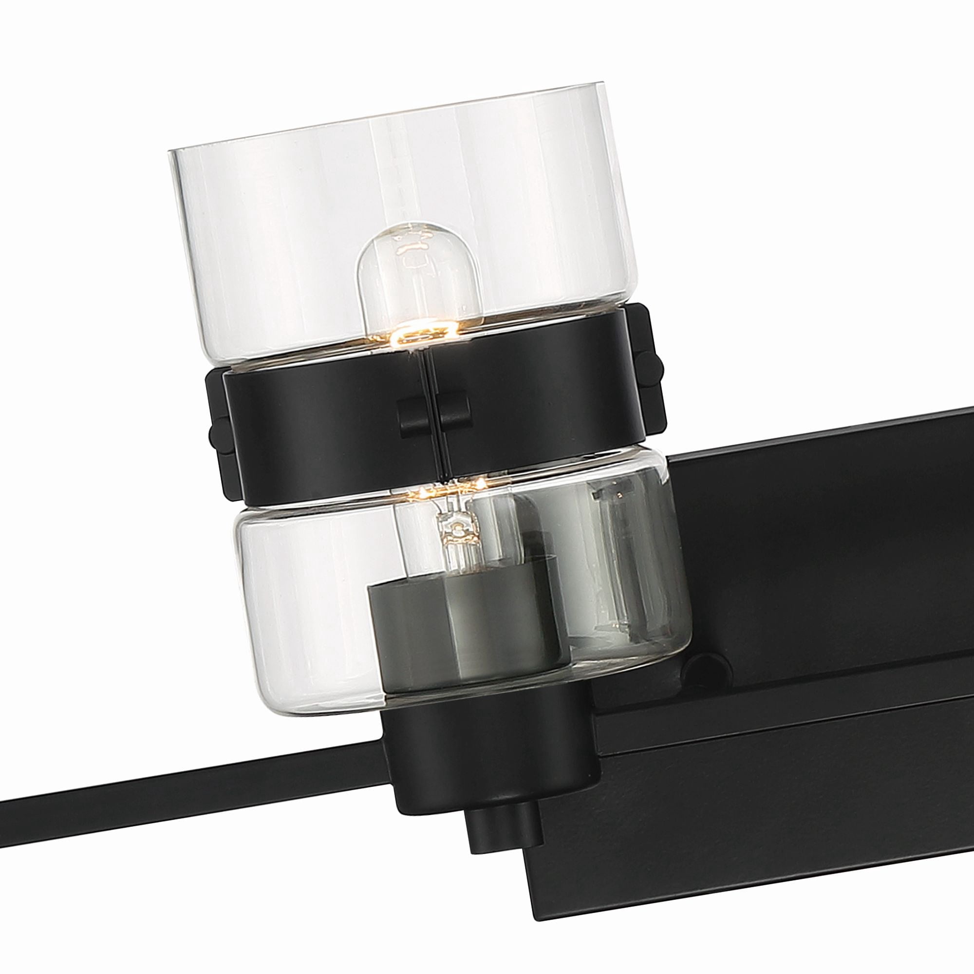 Designers Fountain Midnight LA 4 Light Matte Black Bathroom Vanity Light Fixture, D222M-4B-MB