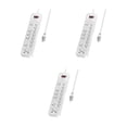 thumbnail image 1 of Huntkey Power Strip avec 12 Prises AC et 2 Ports de Charge USB, Pack White (3), 1 of 9