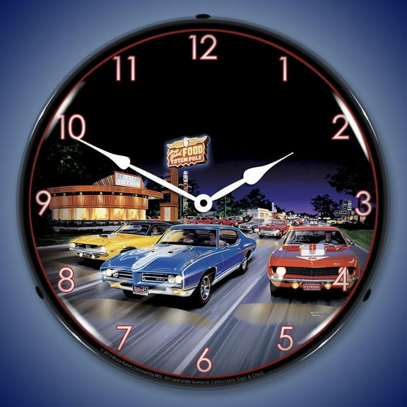 Woodward Avenue Wall Clock, Lighted: Bruce Kaiser