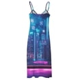 thumbnail image 5 of City Neon Streetview Night at Night Fine Art Sleeveless Dress Summer Dress Woman 2025, 5 of 7