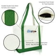 thumbnail image 6 of DALIX Heartbeat Nurse Tote Bag Cotton Canvas Embroidered in Green, 6 of 7