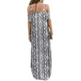 thumbnail image 3 of Aiyino Women's Summer Casual Loose Long Dress Cold Shoulder Short Sleeve Split Maxi Dresses, 3 of 6