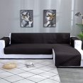 thumbnail image 2 of Double Sided L Shape Sofa Cover Combination Sofa Recliner Sofa Cover (Black), 2 of 6