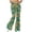 Green, variant on CHUMUD Womens Bohemia Flared Yoga Pants Stretchy High Waisted Flare Leggings Bell Bottom Bootcut Yoga Dress Pants Retro Floral Pants Travel Vacation
