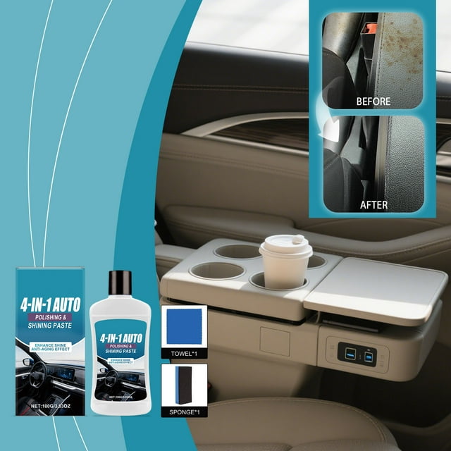 RKSTN a detergent The Interior And Exterior Of The Car Are Restored To A Shiny Look Suitable For Multi-material Maintenance 100ml