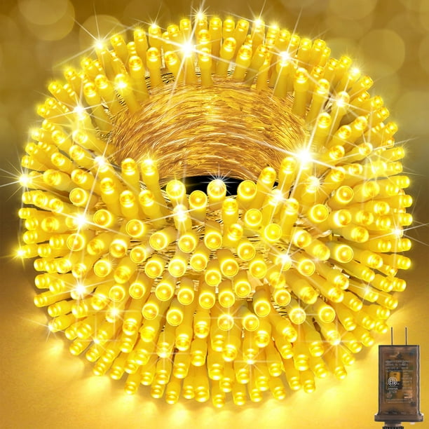 Cadena de luces navideñas SAUIRS 123 m 1000 LED de color blanco cálido