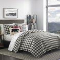 thumbnail image 1 of Eddie Bauer Mountain Plaid Comforter Set, King, Black, King Comforter, 1 of 4