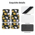thumbnail image 4 of Yiaed Lilies Flowers Print Carpet Floor Mats for Cars, Auto Accessories Front & Rear Car Floor Mats Car Floor Foot Mat Sets of 4 Pieces, 4 of 7