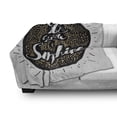 thumbnail image 3 of Saying Soft Flannel Fleece Throw Blanket, You are My Sunshine Expression on Doodle Sun Print, Cozy Plush for Indoor and Outdoor Use, 50" x 60", Brown Grey, by Ambesonne, 3 of 6