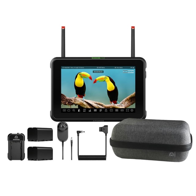 Monitor Atomos Shinobi 7 RX HDR de 7 pulgadas con kit de alimentación