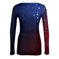 thumbnail image 6 of Sewkxo Shirts for Women Fashion 250th Anniversary American Independence Day Printed Crewneck Pullover Tops Spring Summer Baggy Fit Casual Long Sleeve Shirt,Dark Blue XL, 6 of 6