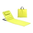 thumbnail image 4 of koolsoo Tapis de Plage Inclinable Dossier Réglable Chaise de Sol pour Pique-Nique Cour Arrière Piscine Jaune, 4 of 9