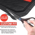 thumbnail image 2 of CAR GRAND Heavy Rubber Car Floor Mats, Deep Waterproof Car Mats All Weather, Universal Trim-to Fit Automotive Floor Mats for Car SUV Truck Van, Durable Floor Liners Red, 2 of 9