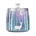 thumbnail image 7 of Yayeee Ashtray with Lid for Cigarette Smokeless Stainless Steel Home Ash Holder, Purple Night Deer, 7 of 7