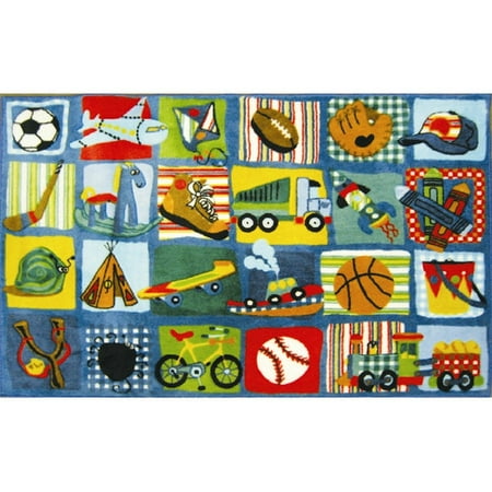Fun Rugs Supreme Funky Patchwork Boys Area Rug