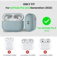 thumbnail image 4 of Compatible with AirPods Pro 2 Case 2022, Full Protective Hybrid Silicone for AirPods Pro 2nd Generation Case, Front LED Visible Skin Cover, 4 of 15
