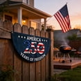 thumbnail image 4 of USA 250th Anniversary (1776-2026) Fan-Shaped Commemorative Flag - Patriotic "America 250 Years of Freedom" Bunting for Porch, Party & Home Decor (Navy Blue), 4 of 8