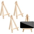 thumbnail image 1 of EDOBLUE 4Pcs Pine Mini Easel Tripod Wedding Table Booth Display Stand is Used to Display Wedding Business Cards, Painting Craft Drawings, Photo Numbers and Place Names Booth Display Stand, 1 of 4