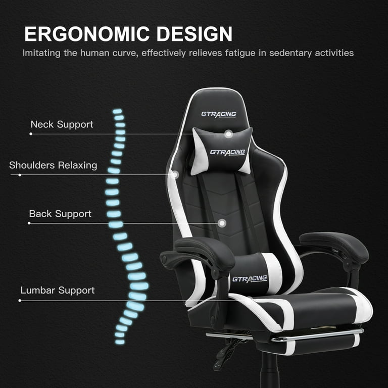 GTRACING GTWD 200 Gaming Chair with Footrest Height Adjustable