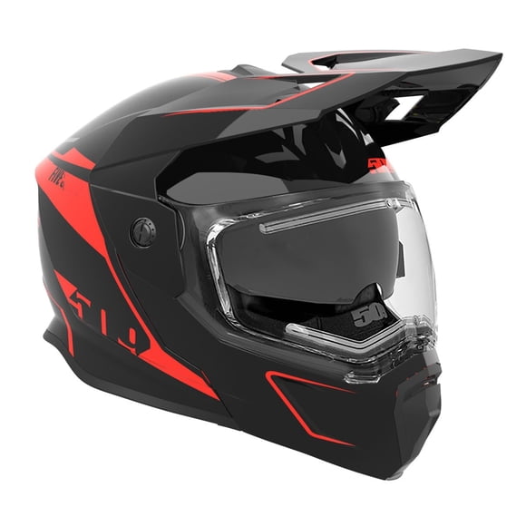 Casco para moto de nieve 509 Delta R4 Ignite con protector térmico, color negro