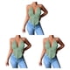 thumbnail image 3 of Chaleco sexy camisola estética espalda descubierta Qarigey Crop Top verano playa vacaciones Club Verde M, 3 of 6