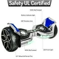 thumbnail image 2 of Emaxusa Off Road Hoverboards 8.5 inch Wheel with Bluetooth Speakers and LED Lights, All Terrain Self Balancing Scooter for Adults and Kids, UL Safety Certified (Silver), 2 of 8