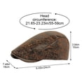 thumbnail image 3 of Jiibva Vintage PU Leather Flat Cap Classic Newsboy Cap Fashion Beret Cap Adjustable Driving Hat Autumn Winter Soft Fishing Hat, 3 of 7