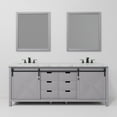thumbnail image 5 of Marsyas 84 in W Dark Grey Double Vanity, Carrara Marble Top, Faucet Set and 34 in Mirrors, 5 of 10