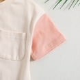 thumbnail image 6 of Zwiiyzr Baby Boys Girls Clothes Toddler Kids Cute Splicing Print Romper Fashion Short Sleeve Casual Jumpsuit with Pocket Pink, 6 of 9