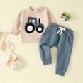 thumbnail image 2 of TOWED22 Baby Clothes Boy 6 12 18 24 Months 2T 3T 4T 5T Toddler Fall Winter Outfit Truck Embroidery Sweatshirt + Pants Set(Blazer,6-12 M), 2 of 6