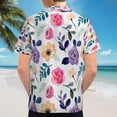 thumbnail image 6 of High Quality Hawaiian Shirts for Men Short Sleeve Aloha Beach Shirt Floral Summer Casual Button Down Shirts Blouses GSU5V9, 6 of 7